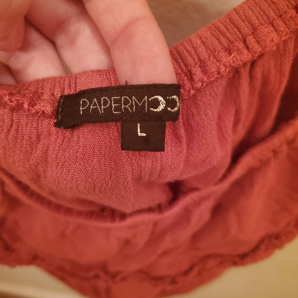 Women's Orange Ruffled Top - Picture 3 of 3